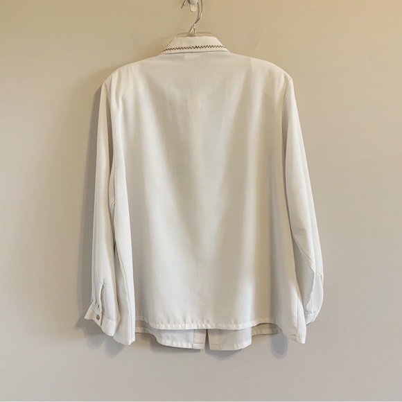 Vintage Blouse Embroidered Folk Pattern Collar Yoke Twee Blouse by Koret - Picture 5 of 12